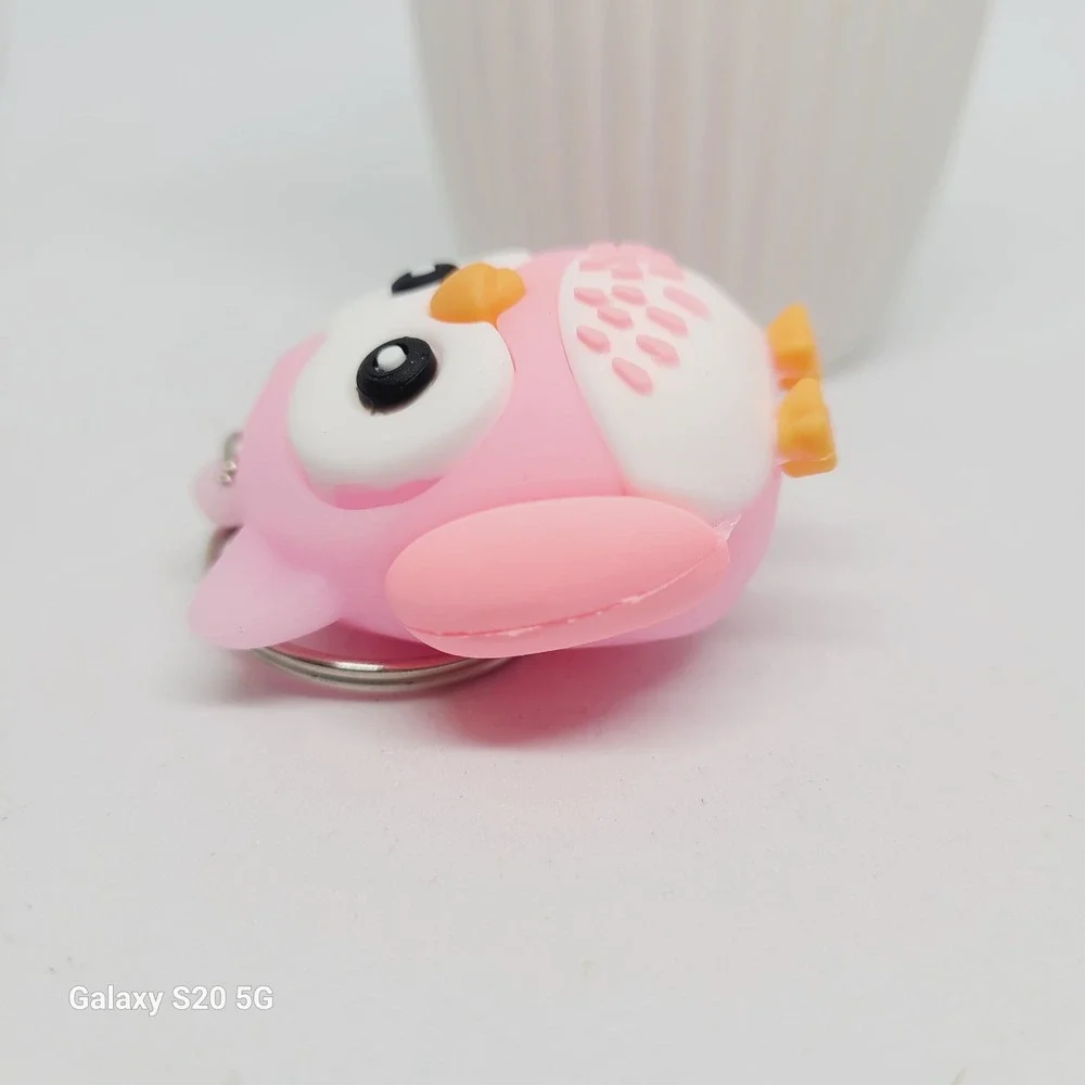 Pink Owl Keychain Keyring Charm Bag Decoration‎ Cute NWOT Women Girls